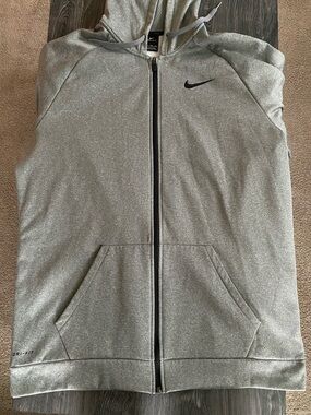 Men’s Nike Heather Gray Full-Zip Hooded Jacket
